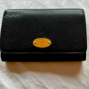 Mulberry leather wallet Black New